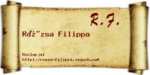 Rózsa Filippa névjegykártya